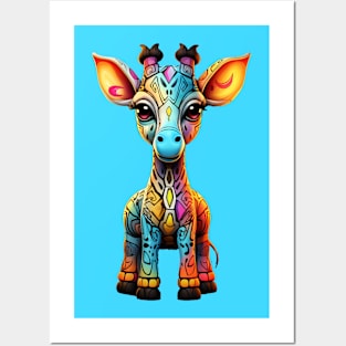 Trippy Giraffe Posters and Art